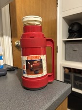 Thermos Mondial Glass Lined Vacuum Flask Red 500ml UK