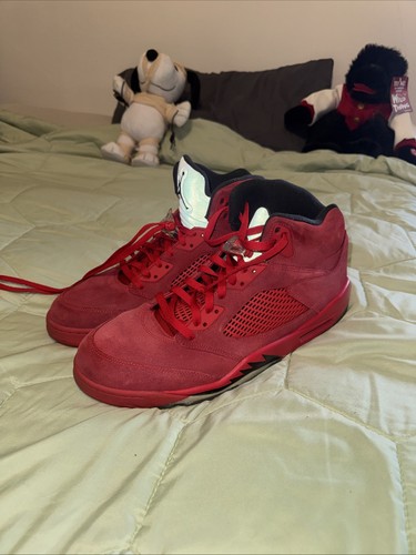 Jordan red suede men s - suede, men’s