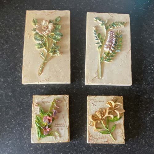 Botanical floral resin wall - resin,