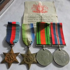 WW2 MERCHANT NAVY ATLANTIC STAR GROUP 4 MEDALS BOXED DENNANT DOVERCOAST ESSEX