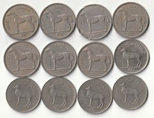 12 X IRELAND, COINS, 5 X £1, 7 X HALF CROWNS