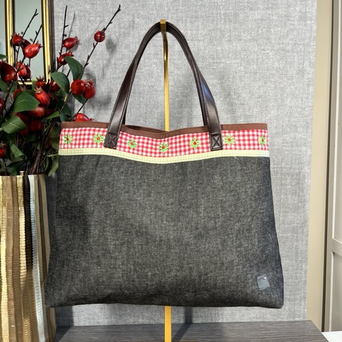 Orla kiely large tote bag - orla, grey