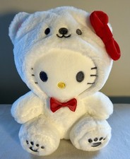 Hello Kitty Soft Toy Plush White Teddy Bear Costume 8”