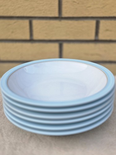 Denby linen pale blue soup - blue,