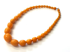 Vintage Butterscotch Amber Beaded Necklace (StM)