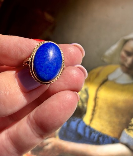 9ct gold vintage - 9ct, lazuli