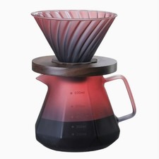 Coffee  Hand Drip Pot Percolators Borosilicate Glass Pour Coffee Tea Set1682