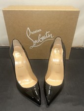 Christian Louboutin Hot Chick 100 Patent Black Heels Size 39 - UK 6