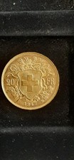 20 gold swiss francs 1947 rare coin 
