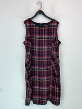 Phase Eight Multicoloured Check Sleeveless Shift Dress Knee Length UK 20