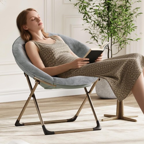 Oversized folding saucer chair - oversized,