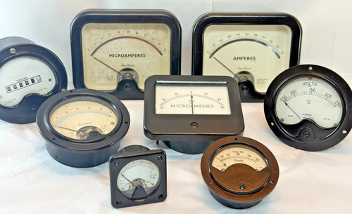 Vintage panel meters - job, lot