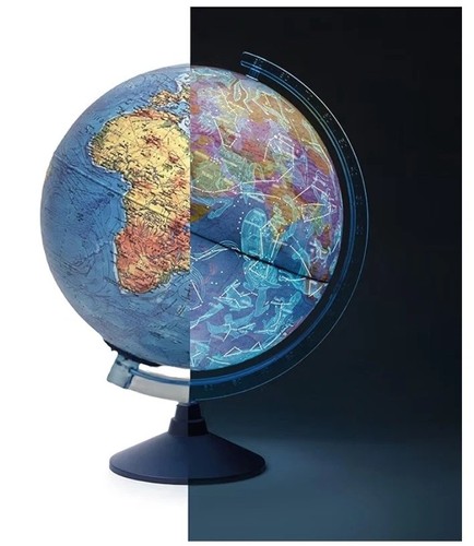 Illuminated world globe - illuminated,