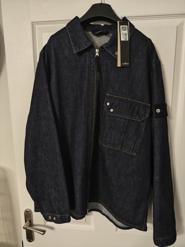 Stone island blue - denim, zip-up