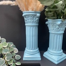 Large Blue Ceramic Corinthian