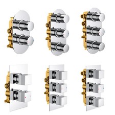 Modern Concealed Thermostatic Shower Mixer Valve 1 / 2 / 3 Way Outlet