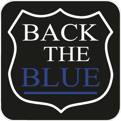 Back the blue badge shield - the,