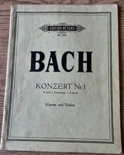 BACH CONCERTO NO. 1 A MINOR VIOLIN & PIANO SHEET MUSIC BOOK +SOLO SCHRECK
