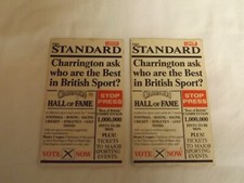 Charrington's Hall of Fame beer mats x 2 - Cricket / Football
