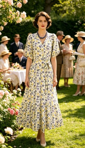 Vintage 1930s style pastel