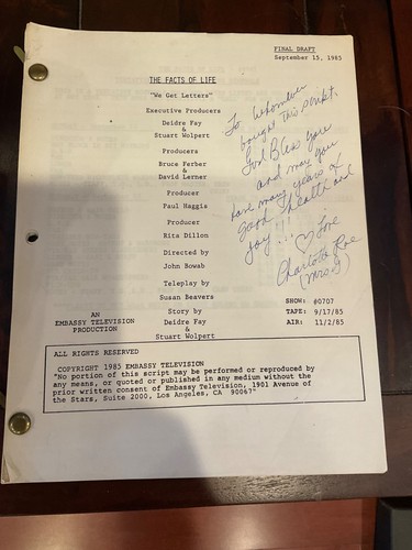 The facts life signed - the,