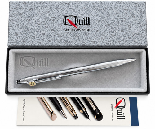 Vintage quill chrome ballpoint - chrome,