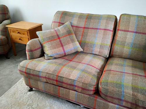 Beige multicolour tartan - beige,