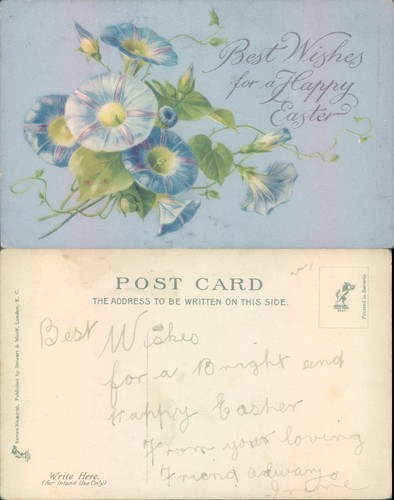 Easter greeting with flowers