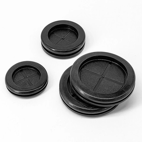 Black blanking grommets rubber - black,