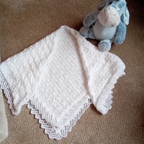 Hand knitted baby - knitted, shawl