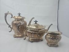 epns sheffield england tea set 3 piece