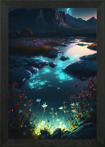 Beautiful river framed wall - river,