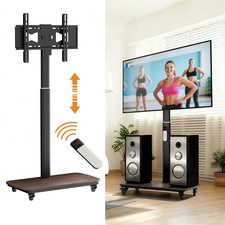 Motorized Mobile TV Stand for 37-77" LED LCD TV Height Adjustment Office Corner