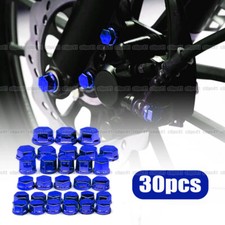 30Pcs Blue Motorcycle Screw