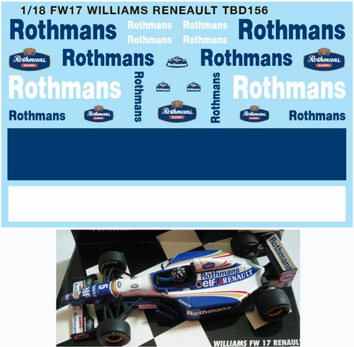 Decals for williams fw17 - for,