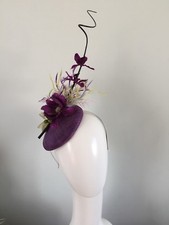 ASCOT purple green pink pastel ladies fascinator hat wedding mother of the bride