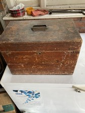 Vintage wooden toolbox chest - vintage,