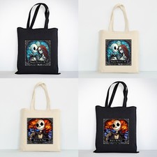 Nightmare Before Christmas Tote Bag l Cotton reusable bags with personality