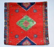 Throw pillow cushion covers 44x44cm Persian Turkish kilim design Orange green