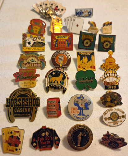 Casino themed enamel pin lot - enamel,