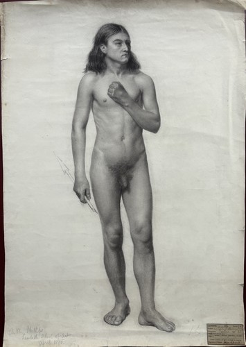 Antique large male nude - antique,