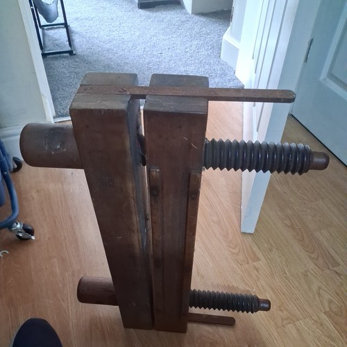 Vintage wooden clamp - vintage,