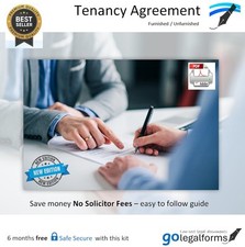 Tenancy Agreement - furnished / unfurnished House flat bedsit room DOWNLOAD Pack