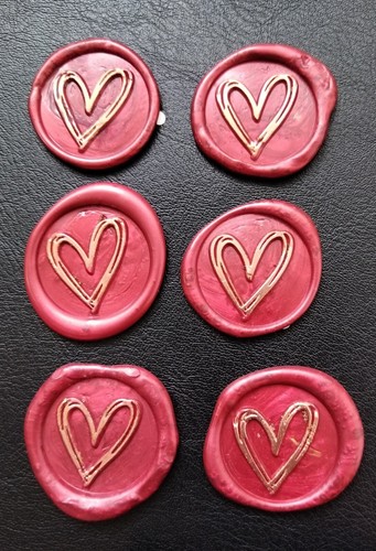 Heart wax seals - wax,