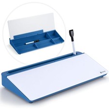 Glass Desk Whiteboard with Storage Desk Buddy to-do List Memo Desktop