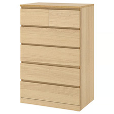 IKEA MALM 6 Drawer Chest White