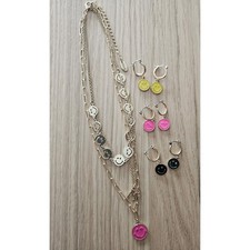 Faux Gold Colourful Smiley