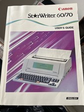 Canon Star writer Manual -