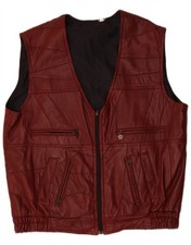 Vintage Mens Leather Gilet UK
