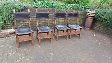 Elegant Set of Four Handcrafted Hardwood Kitchen or Dining Chairs